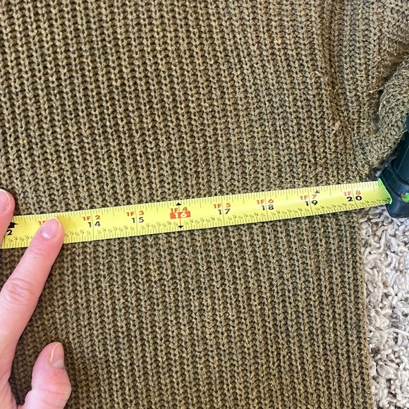 Cynthia Rowley Hoodie Sweater Cable Knit Green size Small - Picture 11 of 12